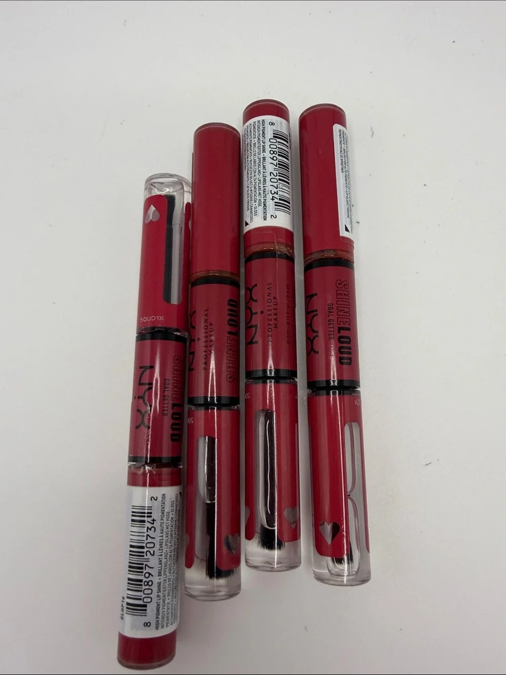 NYX Shine Loud Cream Long-lasting Lipgloss Bundle - Bold Red Shades